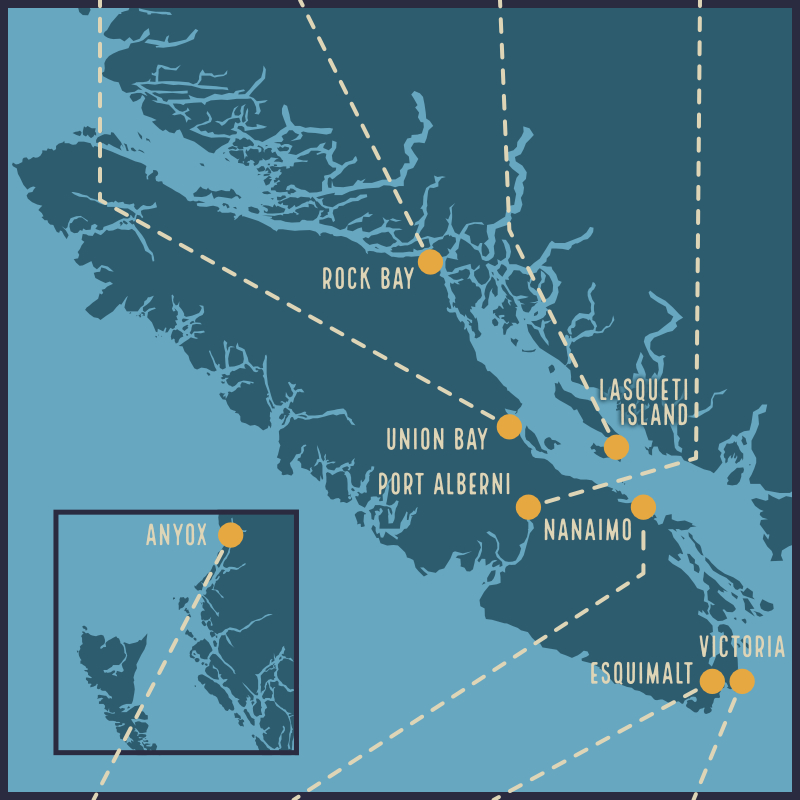 A map of the BC Coast